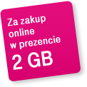 Za zakup online w prezencie 2 GB