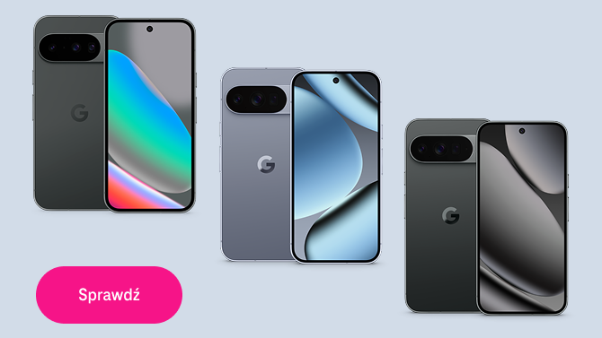 Premierowe telefony Google Pixel 10 pokazane przodem i tyłem