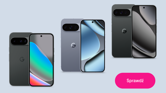 Premierowe telefony Google Pixel 10 pokazane przodem i tyłem