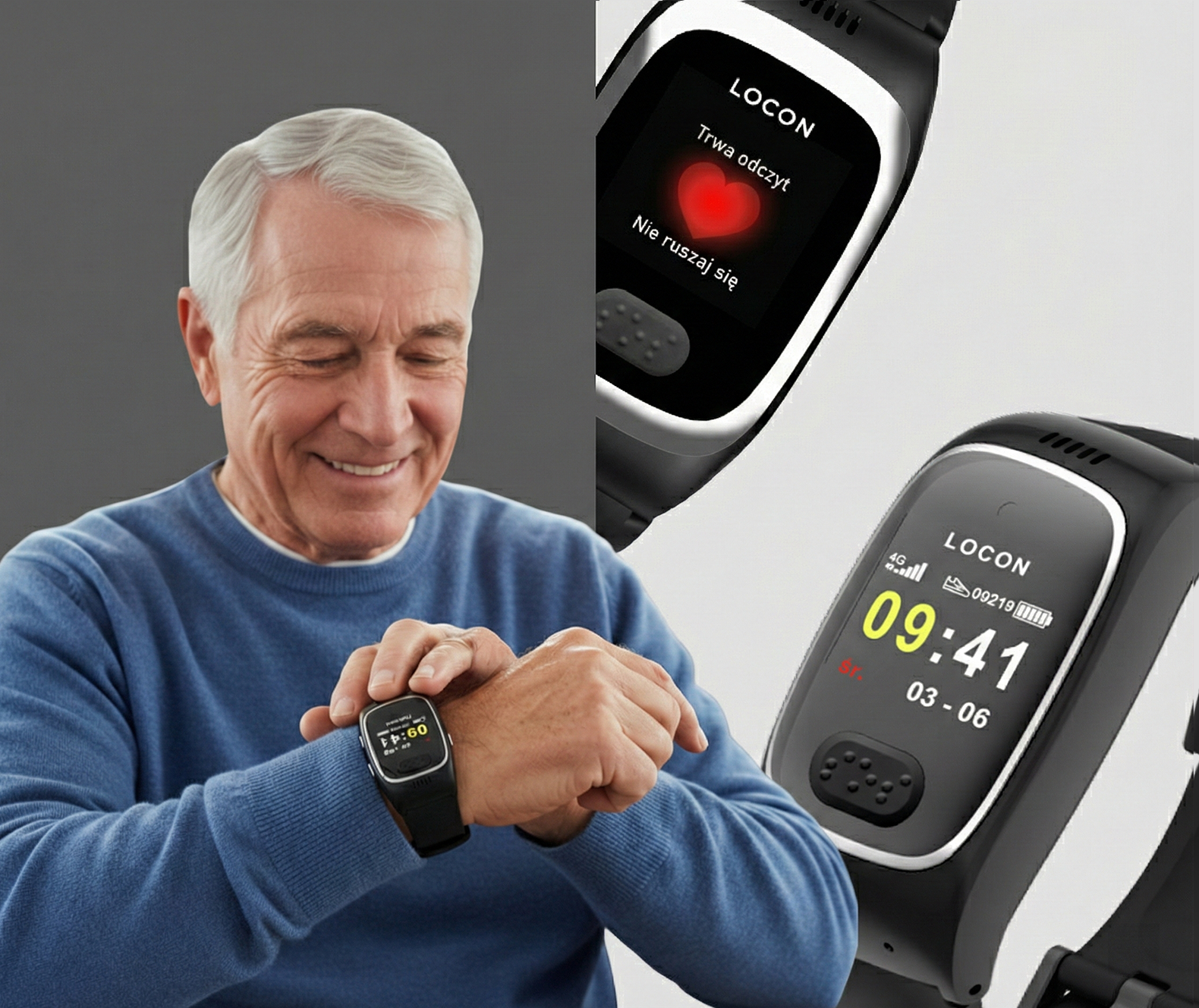 Zadowolony starszy mężczyzna 