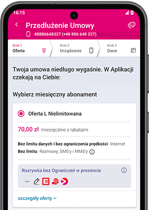 Przedłuż umowę – najlepsza oferta tylko w aplikacji