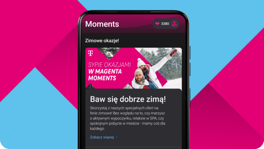 Widok okazji w moments w aplikacji Mój T-Mobile