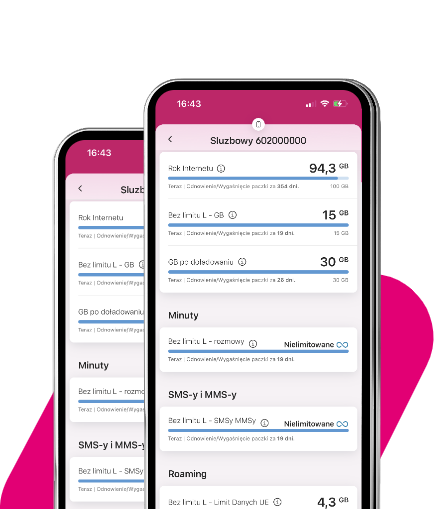 Sprawdź zużycie ofert i pakietów danych w aplikacji Mój T-Mobile
