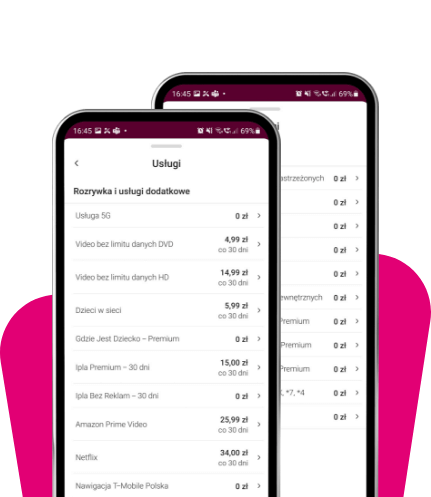 Zarządzaj usługami premium oraz limitami wydatków w aplikacji Mój T-Mobile