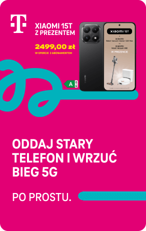 XIAOMI 15T z prezentem. 2499,00 zł W OFERCIE Z ABONAMENTEM. ODDAJ STARY TELEFON I WRZUĆ BIEG 5G PO PROSTU.