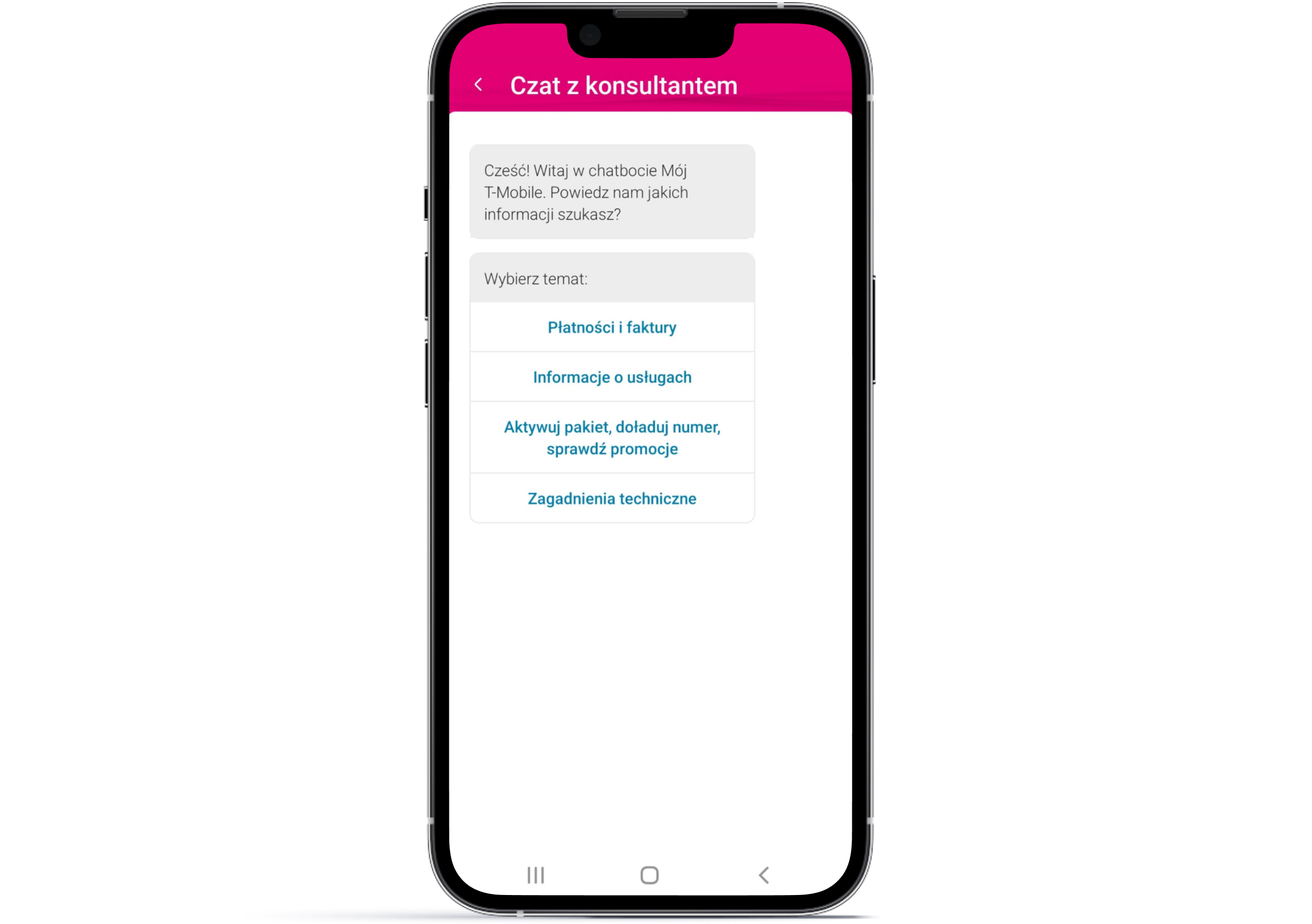Skorzystaj z chatu z konsultantem w aplikacji Mój T-Mobile