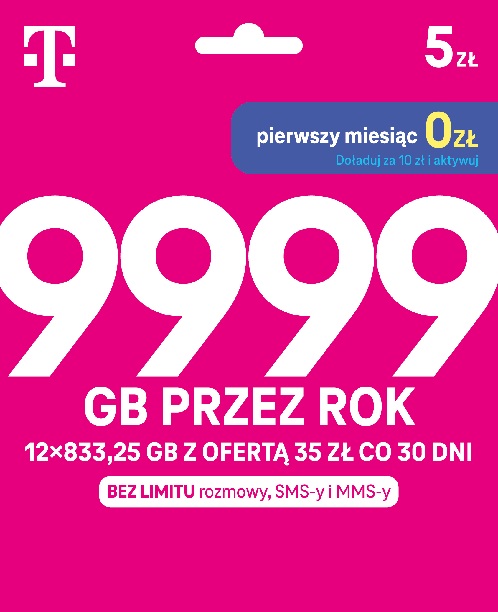 Starter T-Mobile na kartę 5 zł