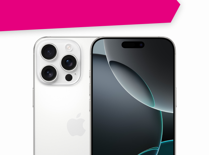 telefon apple iphone 16 pro pokazany od frontu i tyłu