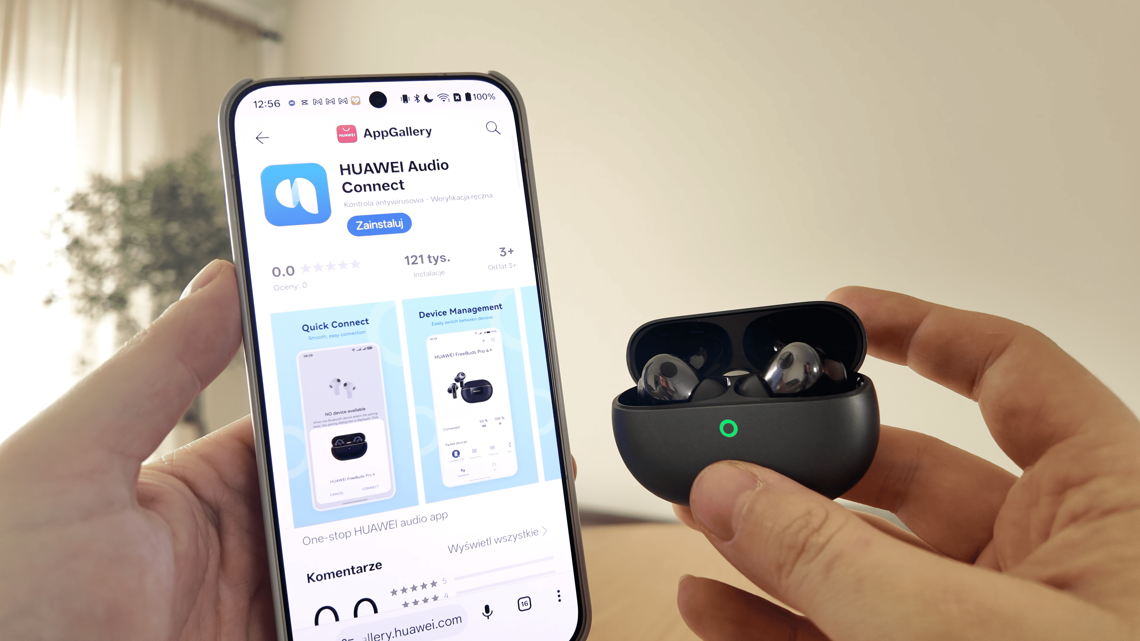 Słuchawki Huawei FreeBuds Pro 5 - aplikacja Huawei Audio Connect na smartfonie