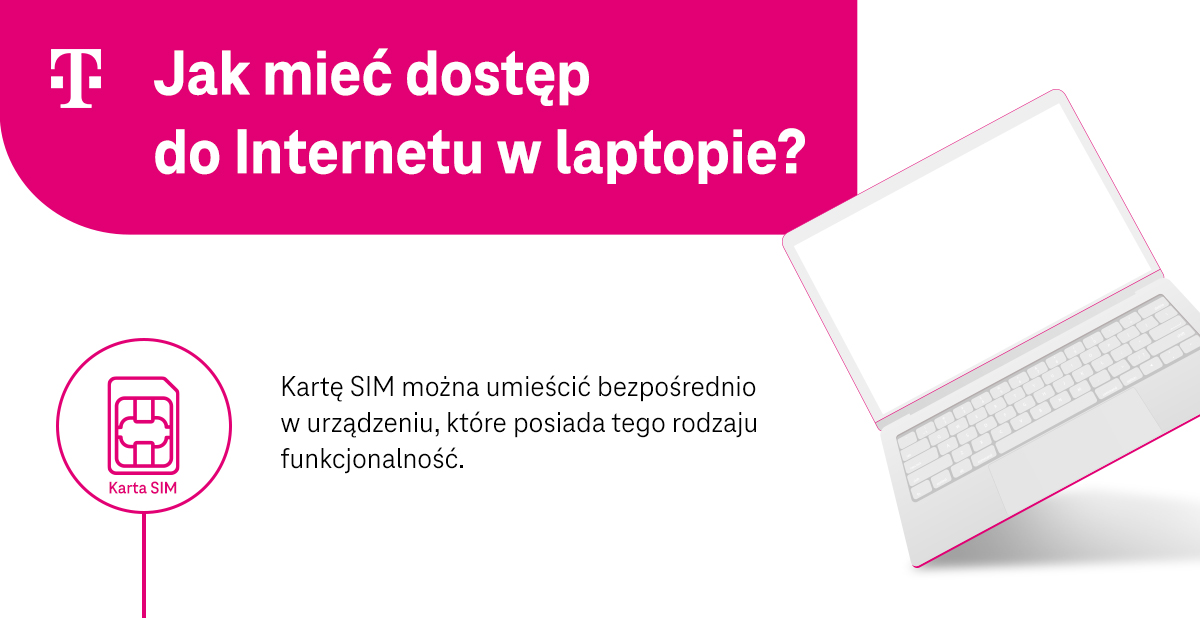 Jak mieć dostęp do internetu w laptopie? Karta SIM w urządzeniu - infografika, część 1